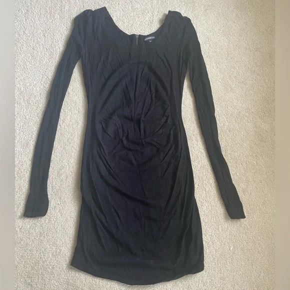 Express Black Long Sleeve Dress Express Black Long Sleeve Dress